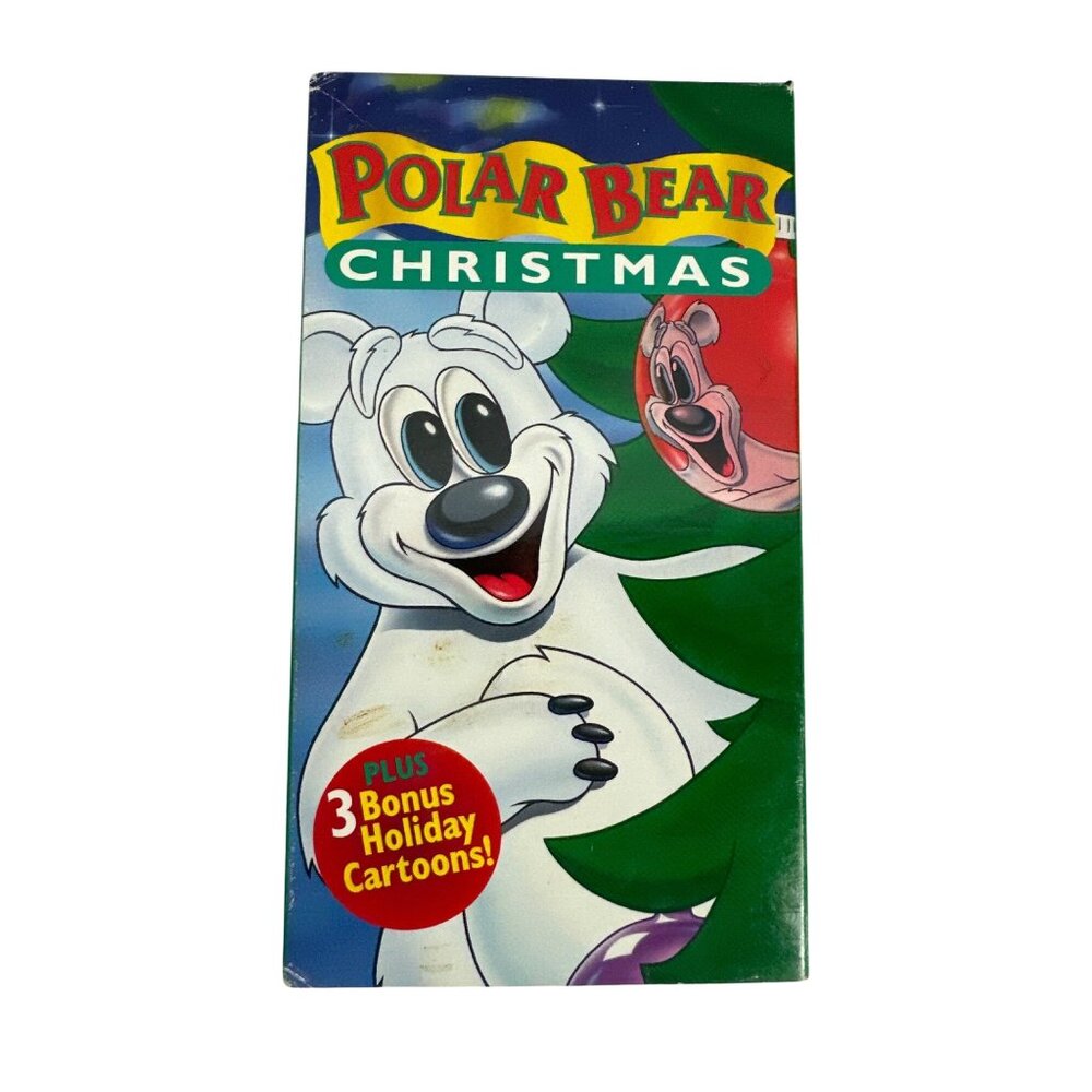 Polar Bear Christmas 1994 VHS Holiday Animation 3 Bonus Cartoons Pre-Owned Good
